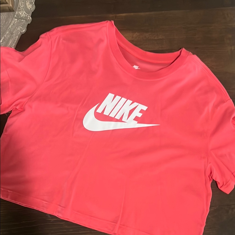 Nike Coral Pink Crop Tee